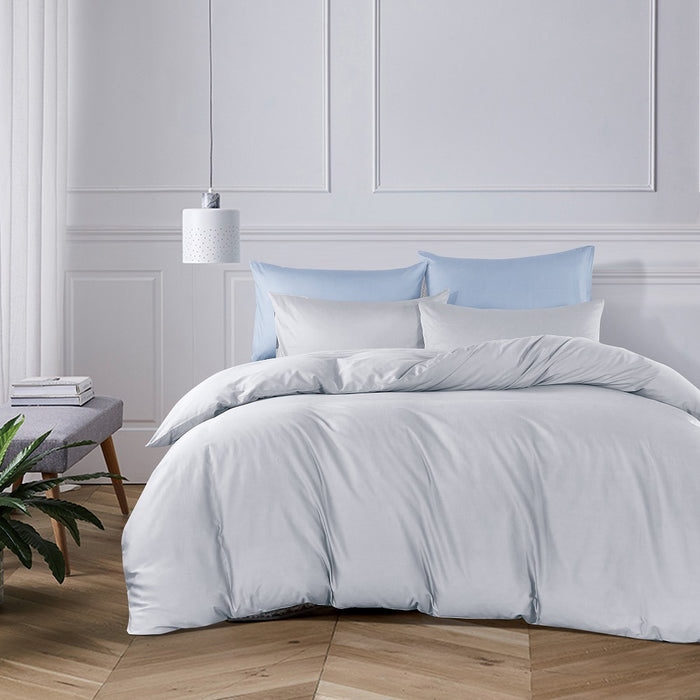 Epitex 100% Pure Cotton 1200TC Solid Color | fitted sheet set | bedsheet (CLS729 Glacier Grey)