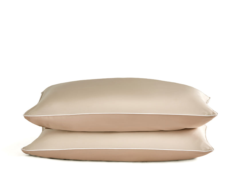 EPITEX HOMME TENCEL SOLID 1600TC FITTED SHEET SET - w/o Quilt Cover (CHAMPAGNE / SOFT BURLAP)