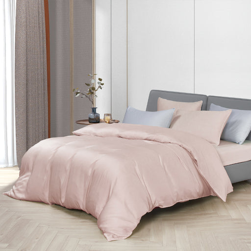 100% Tencel Solid 1600TC Hushed Nude Fitted Sheet Set | Bedset - Epitex