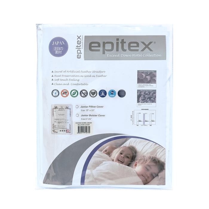Epitex Exceed Down Hotel Collection Junior Pillow & Bolster Cover - Epitex