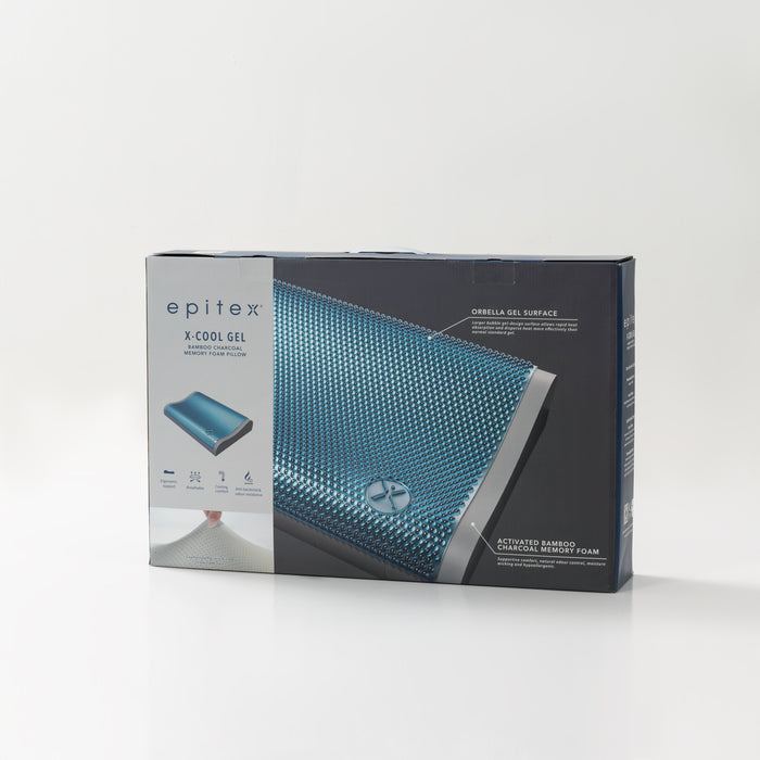 EPITEX X-COOL GEL BAMBOO CHARCOAL MEMORY FOAM CONTOUR PILLOW