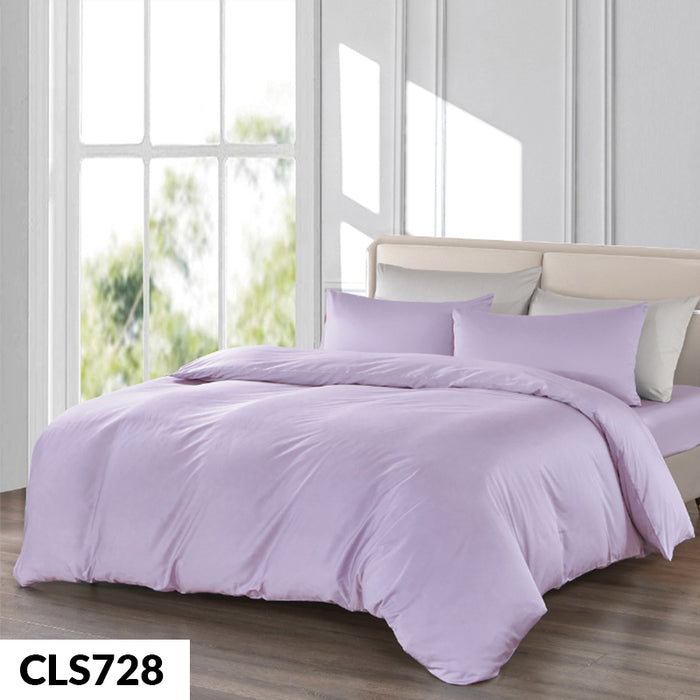 Epitex 100% Pure Cotton 1200TC Solid Color | fitted sheet set | bedsheet (CLS728 Lilac)