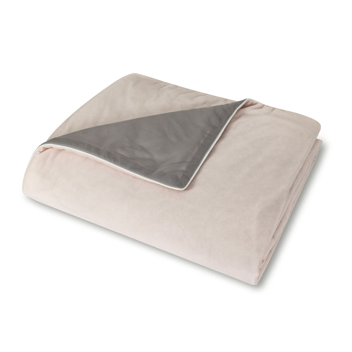 EPINOVA AEROCOOL REVERSIBLE BLANKET - SINGLE 140X190CM (BABYPINK/GREY)