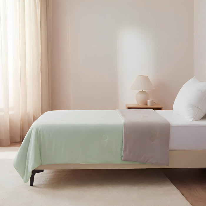 EPINOVA AEROCOOL REVERSIBLE BLANKET - SINGLE 140X190CM (MAGICMINT/GREY)