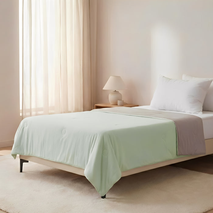 EPINOVA AEROCOOL REVERSIBLE BLANKET - SINGLE 140X190CM (MAGICMINT/GREY)