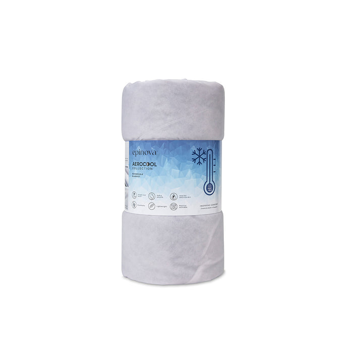 EPINOVA AEROCOOL REVERSIBLE BLANKET - SINGLE 140X190CM (Orchid Tint/Frost Grey)