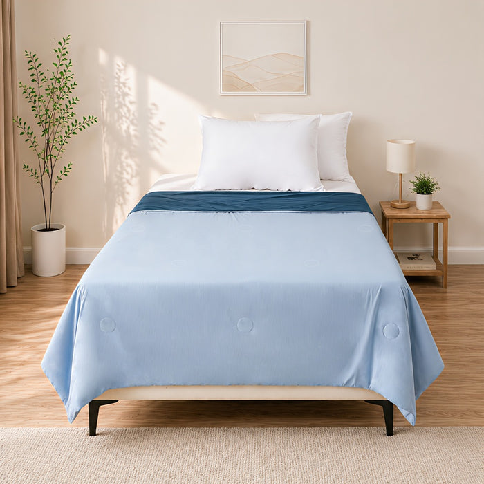 EPINOVA AEROCOOL REVERSIBLE BLANKET - SINGLE 140X190CM (Sub Blue/Fushion Blue)