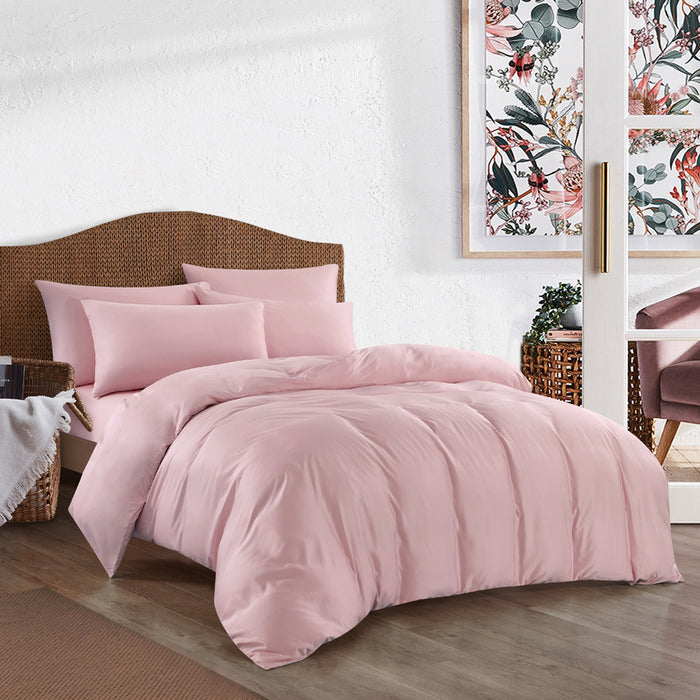 Bamboo 1200TC Premium Blush Fitted Sheet Set | Bedset