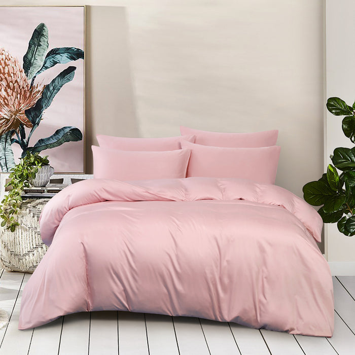 Bamboo 1200TC Premium Blush Fitted Sheet Set | Bedset