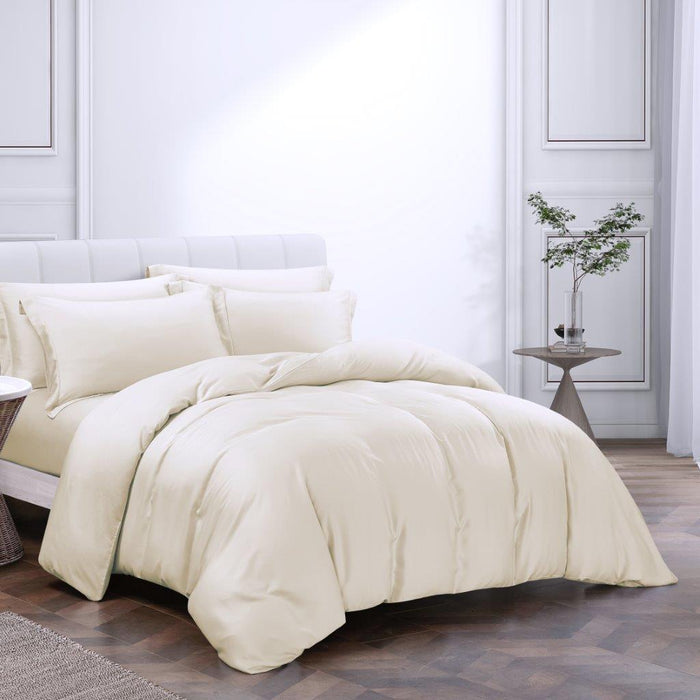 (Clearance Sale) Bamboo Collection 1200TC Ecru Queen Fitted Sheet Set