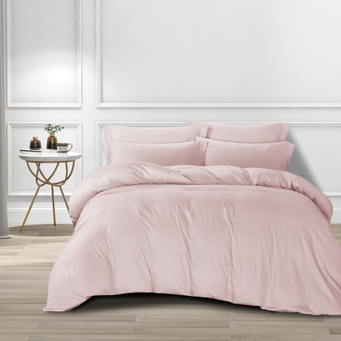 Bamboo Collection 1200TC Fitted Sheet Set | Bedset (Blush)