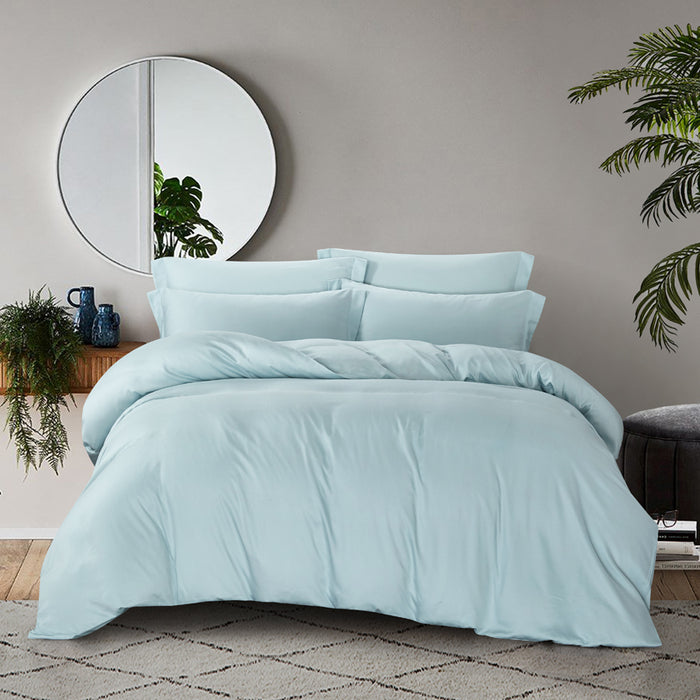 Bamboo Collection 1200TC Fitted Sheet Set | Bedset (Powder Blue)