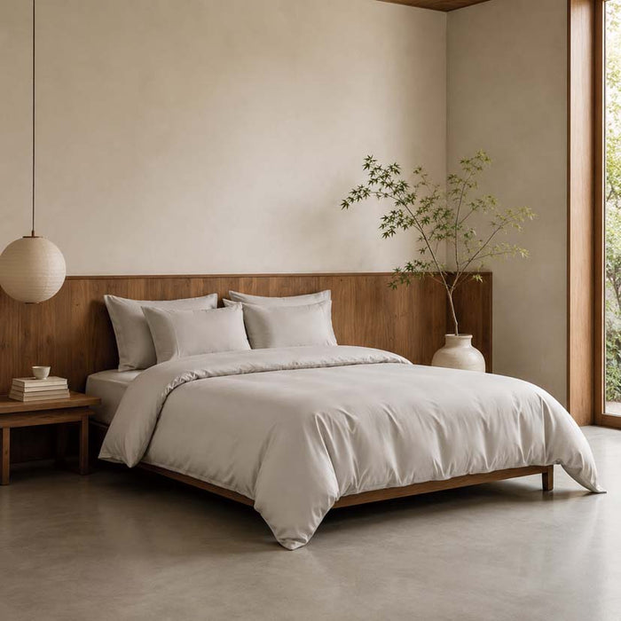 Epitex 100% Nature Bamboo Chroma Collection 1200TC Fitted Sheet Set | Bedset (Warm Grey)