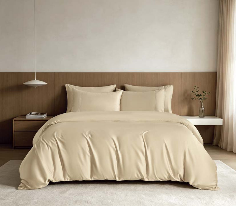 Epitex 100% Nature Bamboo Chroma Collection 1200TC Fitted Sheet Set | Bedset (Warm Gold)