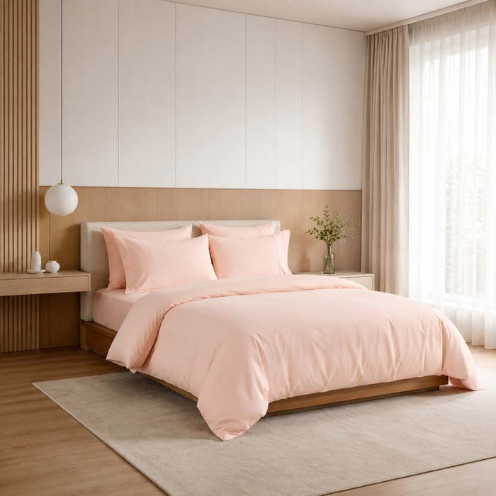 Epitex 100% Nature Bamboo Chroma Collection 1200TC Fitted Sheet Set | Bedset (Nude Pink)
