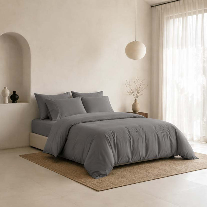 Epitex 100% Nature Bamboo Chroma Collection 1200TC Fitted Sheet Set | Bedset (Charcoal)