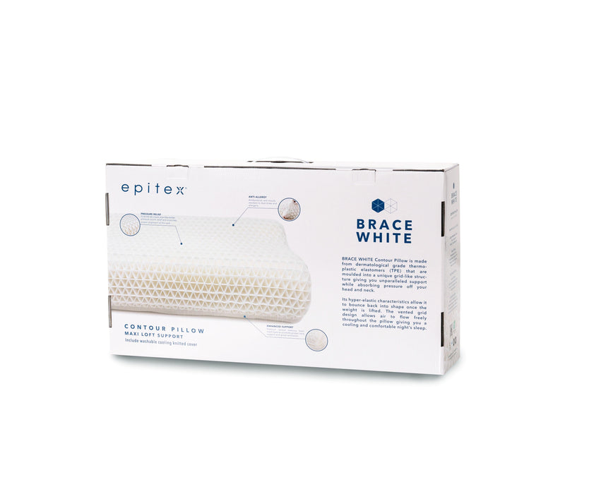 Epitex Brace White Contour Pillow | Jelly Pillow | Neck Contour Pillow | Comfort Pillow