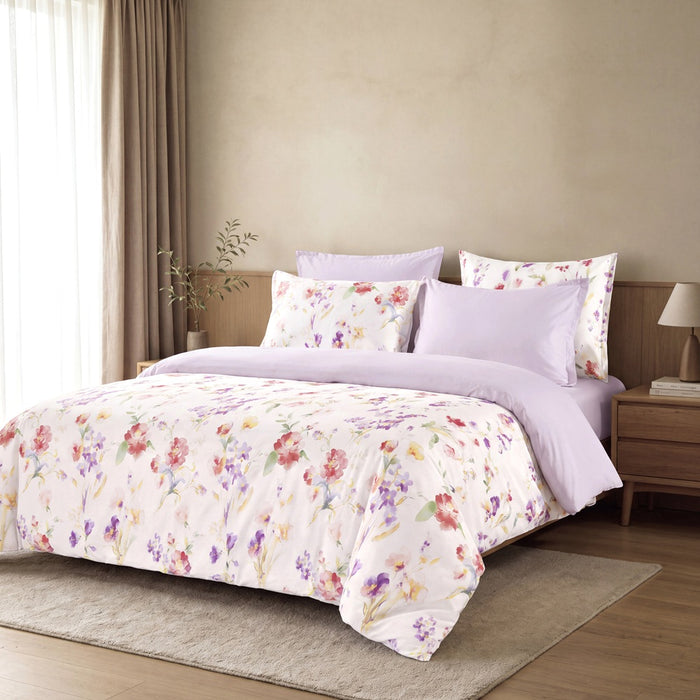 EPITEX COTTON LUMIA 1200TC Bedsheet Set | Fitted Sheet | Bedding Set (Blush Serein)