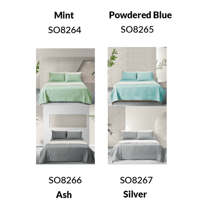Epitex Softicool Collection 1600TC Bedsheet (Ash) | Fitted Sheet
