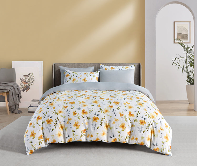 (New Arrival) Epinova Cozycool Print 1200TC Bedsheet Set (Lizzie) | Fitted Sheet Set | Ultra Cooling