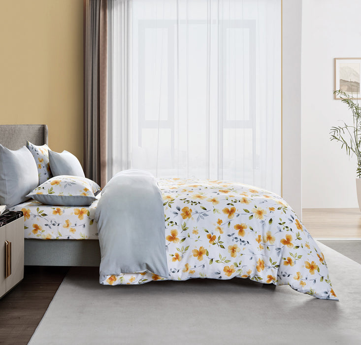 (New Arrival) Epinova Cozycool Print 1200TC Bedsheet Set (Lizzie) | Fitted Sheet Set | Ultra Cooling