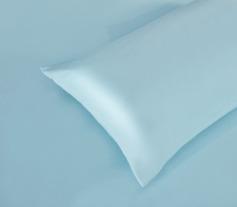 (New Arrival) Epinova Cozycool Solid 1200TC Bedsheet Set (Soft Blue) | Fitted Sheet Set | Ultra Cooling