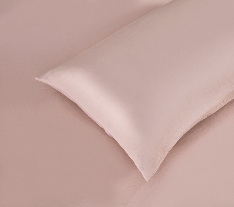 (New Arrival) Epinova Cozycool Solid 1200TC Bedsheet Set (Red Sand) | Fitted Sheet Set | Ultra Cooling