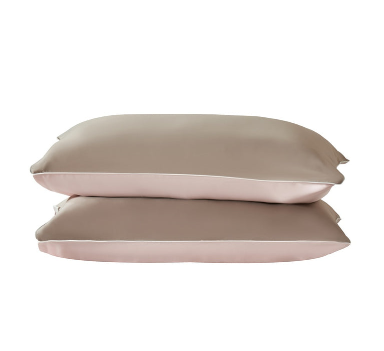 EPITEX HOMME TENCEL MAISON FERN 1600TC Bedsheet Set | Fitted Sheet | Bedding Set (PINE CONE / FRENCH PINK)