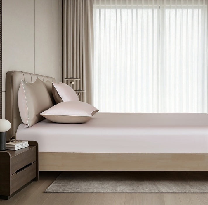 EPITEX HOMME TENCEL MAISON FERN 1600TC Bedsheet Set | Fitted Sheet | Bedding Set (PINE CONE / FRENCH PINK)