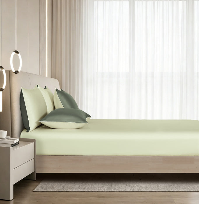 EPITEX HOMME TENCEL MAISON FERN 1600TC Bedsheet Set | Fitted Sheet | Bedding Set (FERN / MOSS)