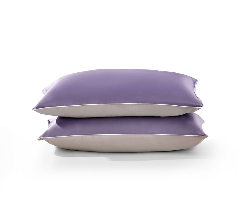 EPITEX HOMME TENCEL SOLID 1600TC FITTED SHEET SET - w/o Quilt Cover (VINTAGE VIOLET / SILVER)