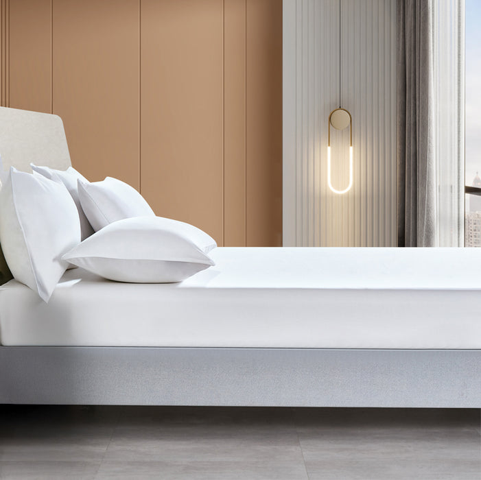 EPITEX HOMME TENCEL SOLID 1600TC FITTED SHEET SET - w/o Quilt Cover (WHITE)