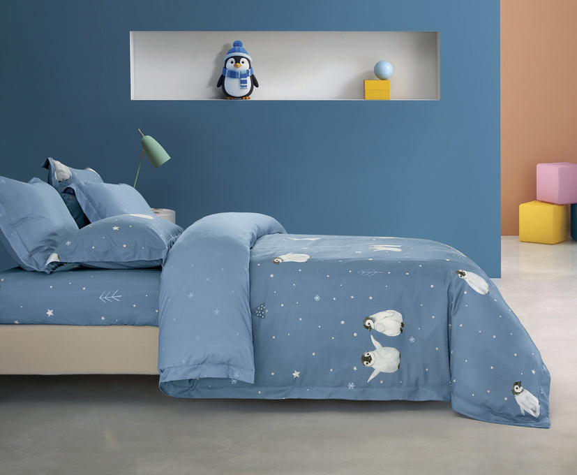 Epinova Lyosilk Kids 1200TC Printed Bedsheet | Bedset (ELP2805 Pippin)