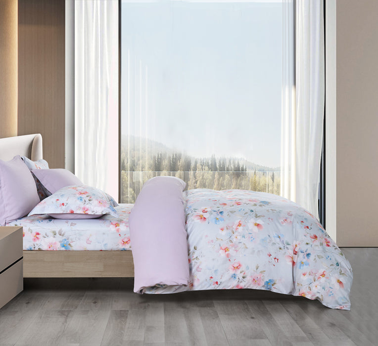 Epinova Lyosilk 1200TC Printed Bedsheet | Bedset (ELP2814 Rosaceae)