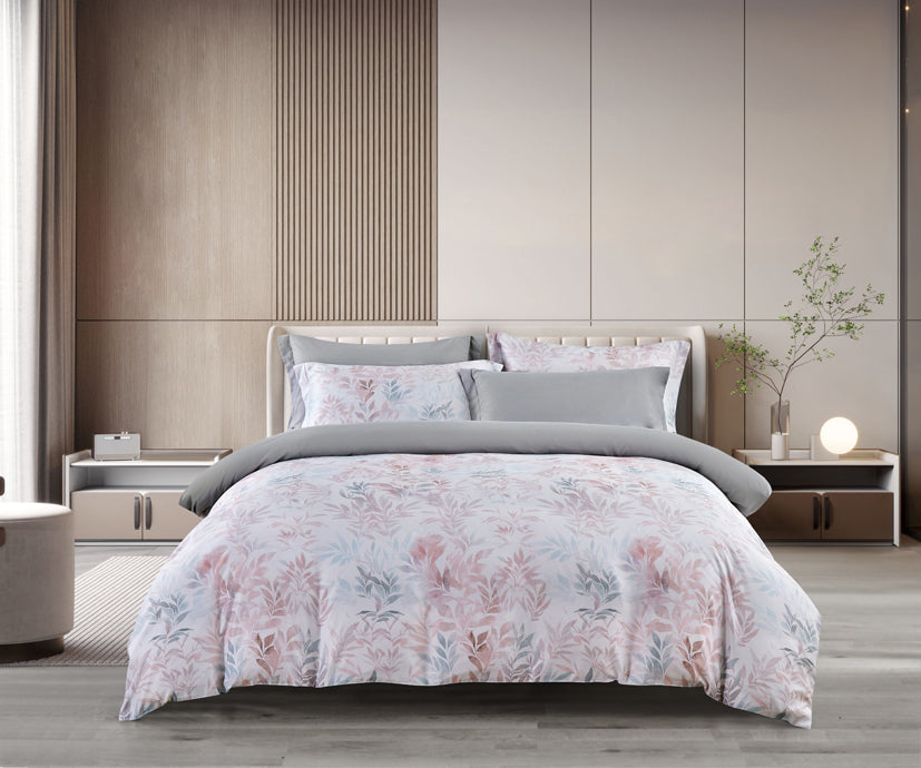Epinova Lyosilk 1200TC Printed Bedsheet | Bedset (ELP2815 Mimosa)