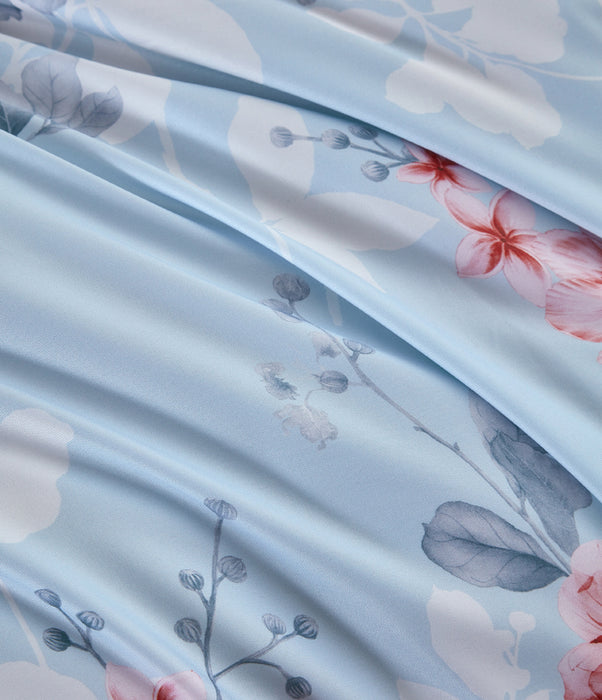 Epinova Lyosilk 1200TC Printed Bedsheet | Bedset (ELP2816 Dogwood)