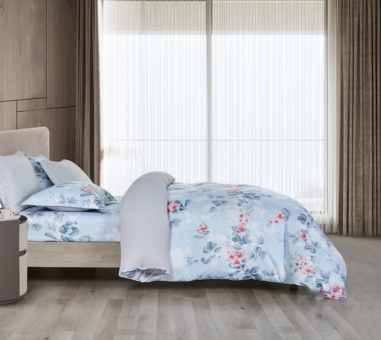Epinova Lyosilk 1200TC Printed Bedsheet | Bedset (ELP2816 Dogwood)