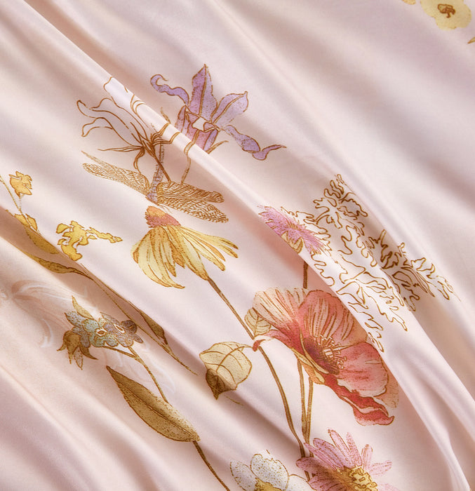 Epinova Lyosilk 1200TC Printed Bedsheet | Bedset (ELP2817 Spring Veil)