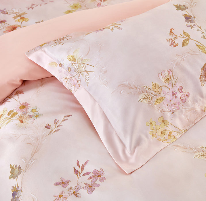 Epinova Lyosilk 1200TC Printed Bedsheet | Bedset (ELP2817 Spring Veil)