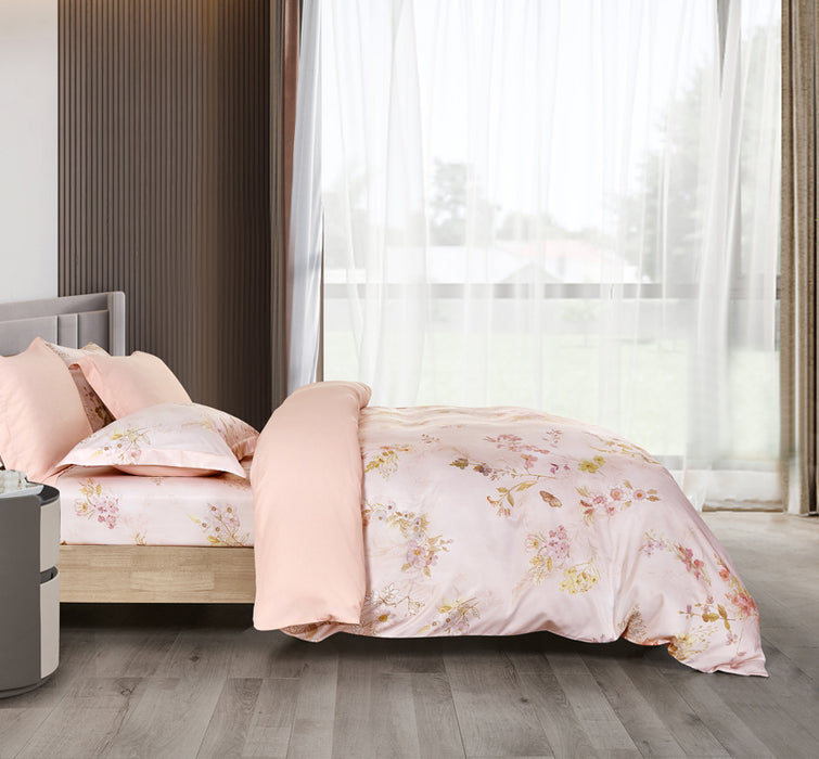 Epinova Lyosilk 1200TC Printed Bedsheet | Bedset (ELP2817 Spring Veil)