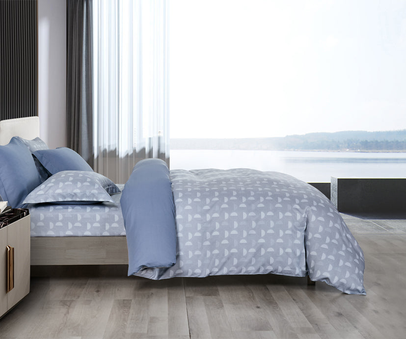 Epinova Lyosilk 1200TC Printed Bedsheet | Bedset (ELP2818 Mosaic)