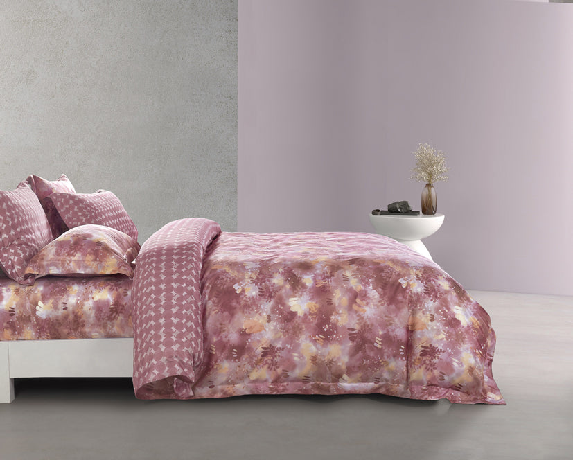 Epinova Lyosilk 1200TC Printed Bedsheet | Bedset (ELP2819 Rosae)