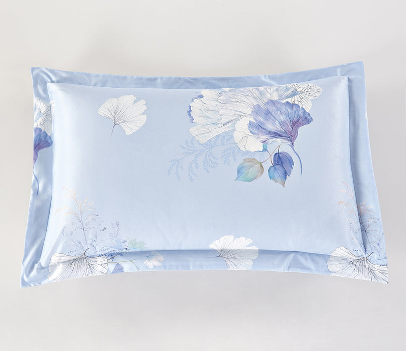 Epinova Lyosilk 1200TC Printed Bedsheet | Bedset (ELP2821 Bluvia)