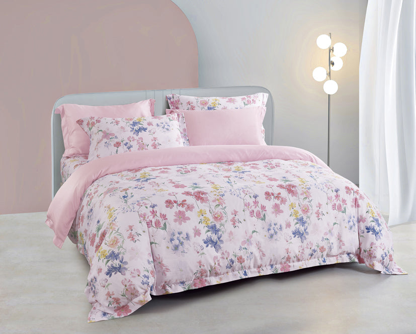 Epinova Lyosilk 1200TC Printed Bedsheet | Bedset (ELP2823 Posula)
