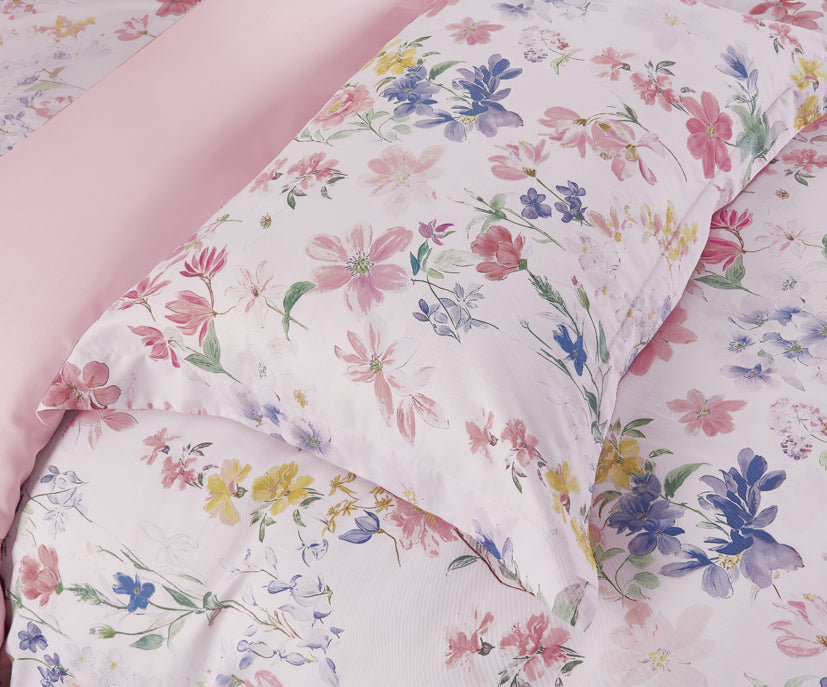 Epinova Lyosilk 1200TC Printed Bedsheet | Bedset (ELP2823 Posula)