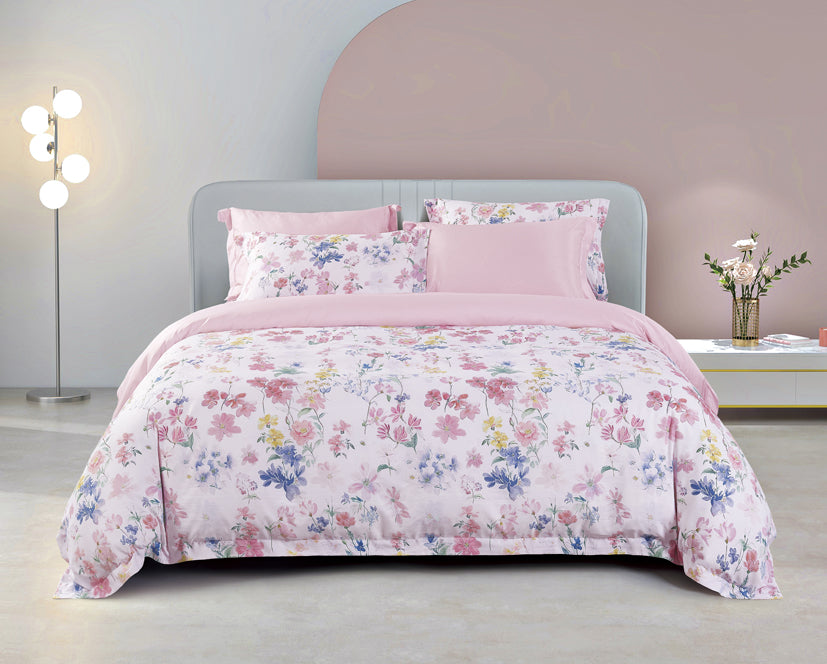 Epinova Lyosilk 1200TC Printed Bedsheet | Bedset (ELP2823 Posula)