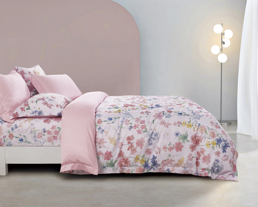 Epinova Lyosilk 1200TC Printed Bedsheet | Bedset (ELP2823 Posula)