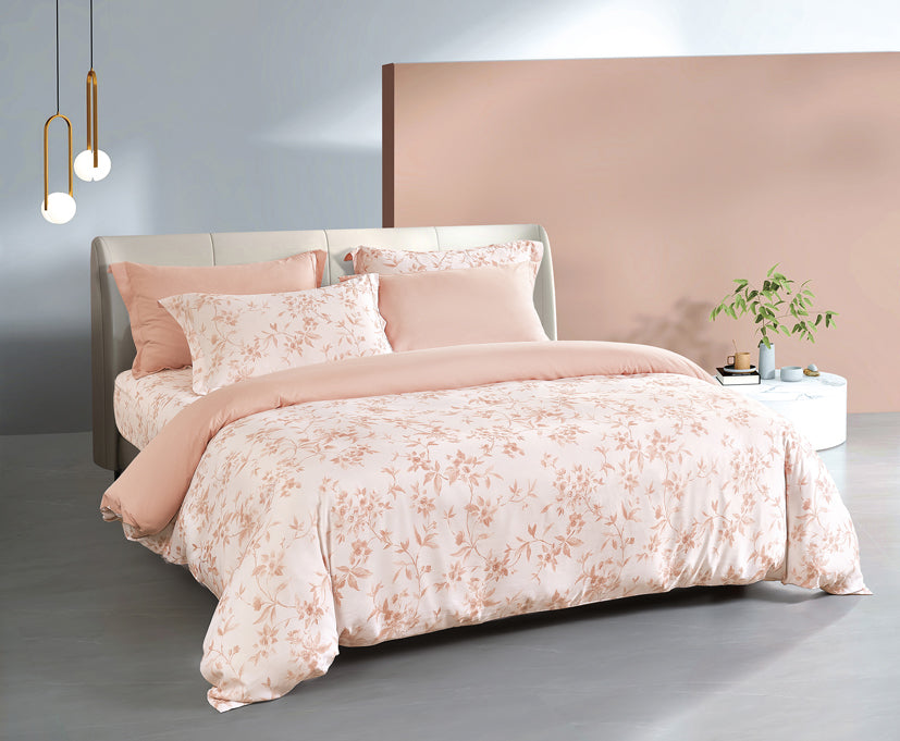 Epinova Lyosilk 1200TC Printed Bedsheet | Bedset (ELP2825 Soraya)