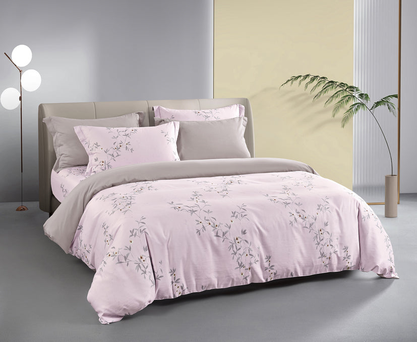Epinova Lyosilk 1200TC Printed Bedsheet | Bedset (ELP2828 Lusia)