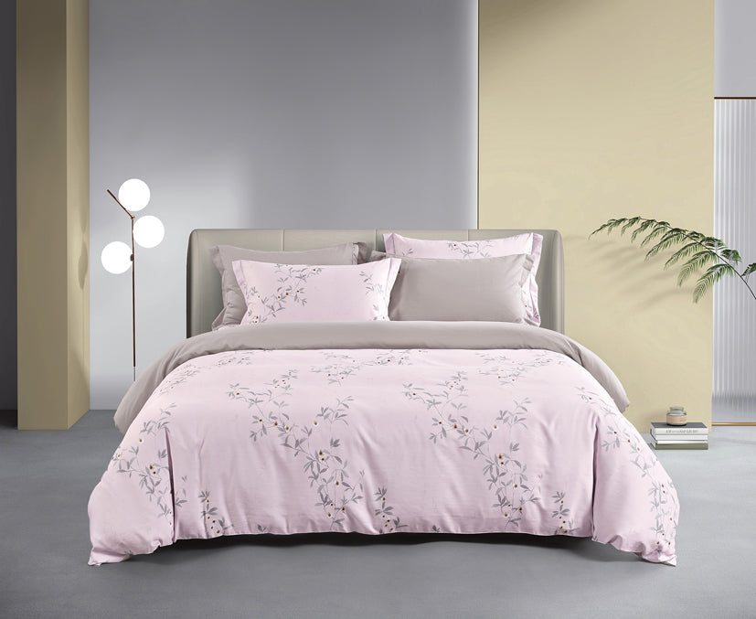 Epinova Lyosilk 1200TC Printed Bedsheet | Bedset (ELP2828 Lusia)